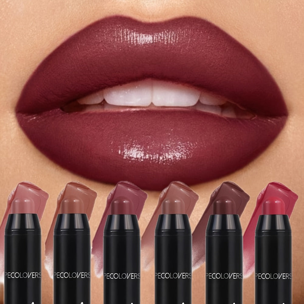Red Lipstick Set 6pcs Waterproof — High Pigment Long-Lasting Lip Color with Moisturizing Balm, Bold Red Berry Coral Shades for All Skin Tones, Daily & Special Occasion Makeup Gift - product image