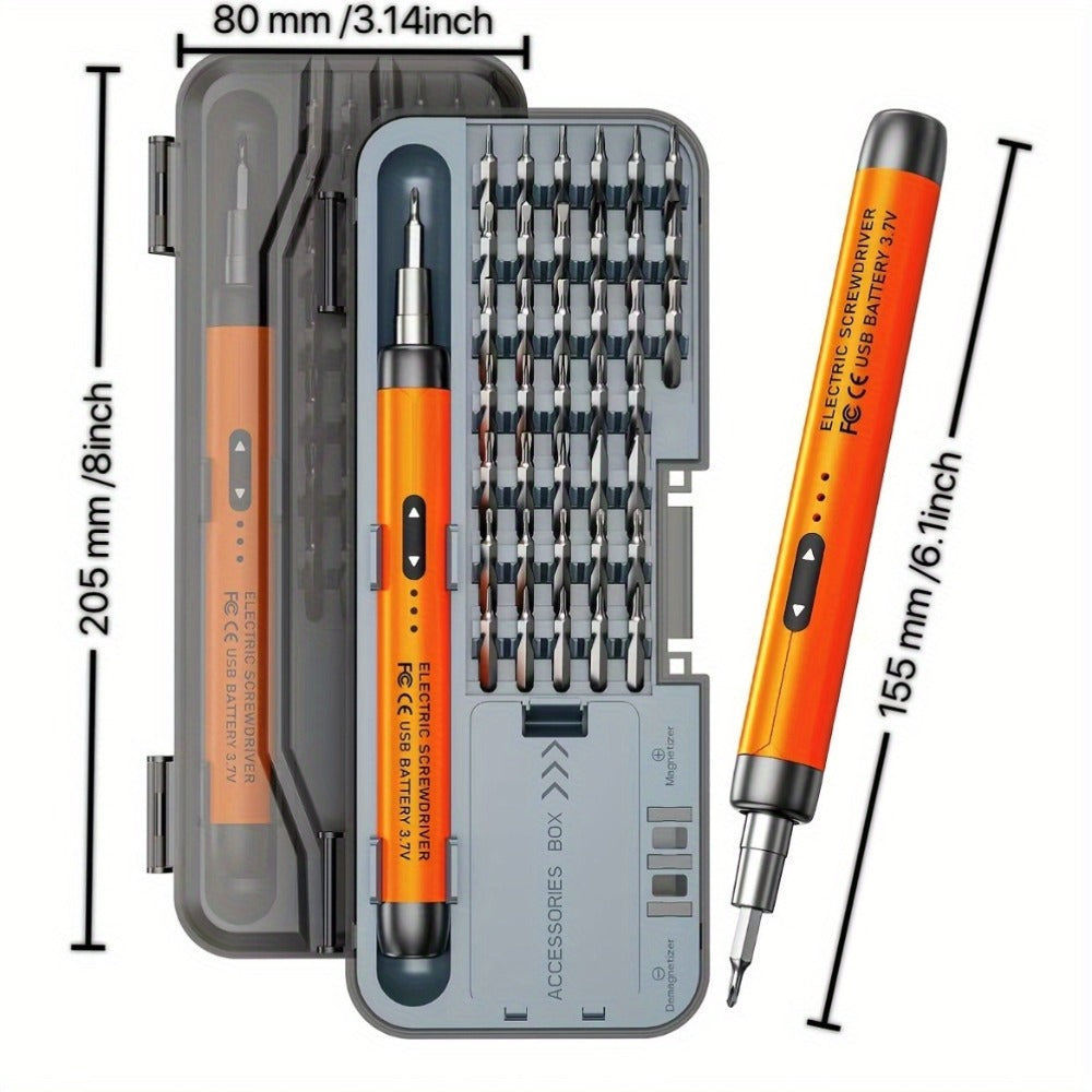 Electric Screwdriver Set 48-in-1, Cordless USB Rechargeable Precision Repair Kit with 38 Magnetic Bits for Phone, Laptop, Camera, Watch - product image 11