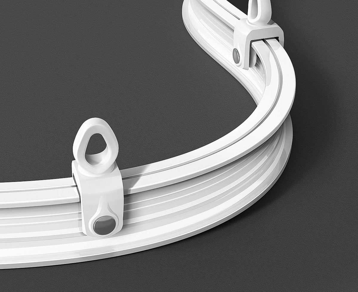Flexible Curtain Rail Track – Bendable PVC Ceiling Mount Curtain Rod for Bay Window, Bathroom & Home Decor, Trim-to-Fit Monorail Curtain Track System - product image 19