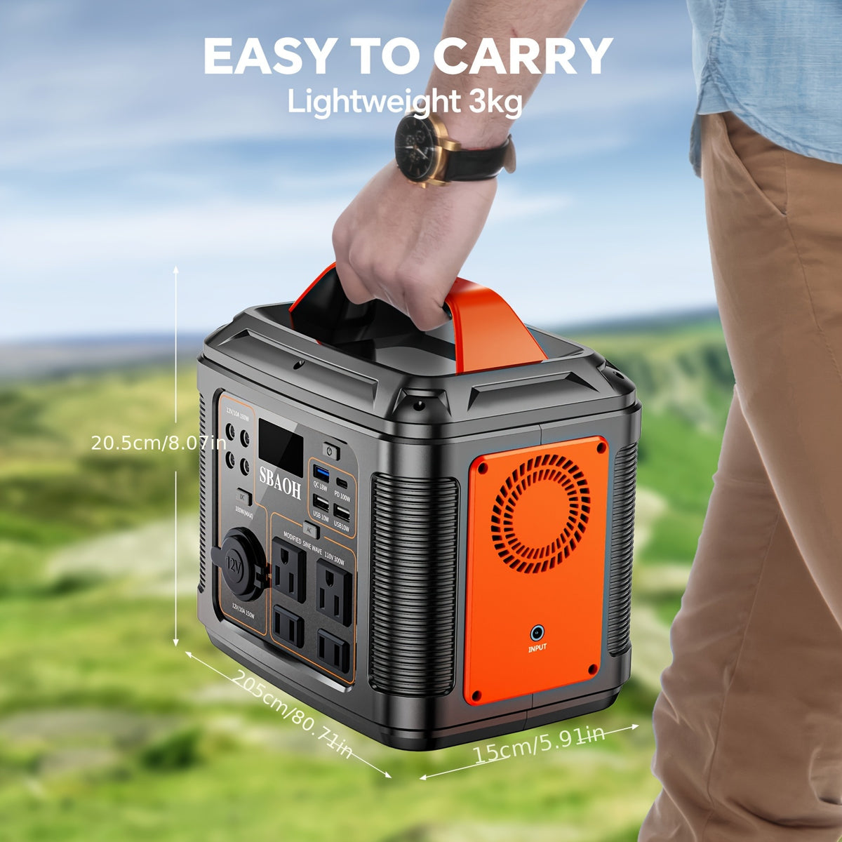 Power Station W/100W PD Fast Charging, 13 Outlets, Digital Display, 150W 155Wh, 296Wh Solar Generator Lithium-ion Battery for Travel Solar Lights, Camping - product image 3