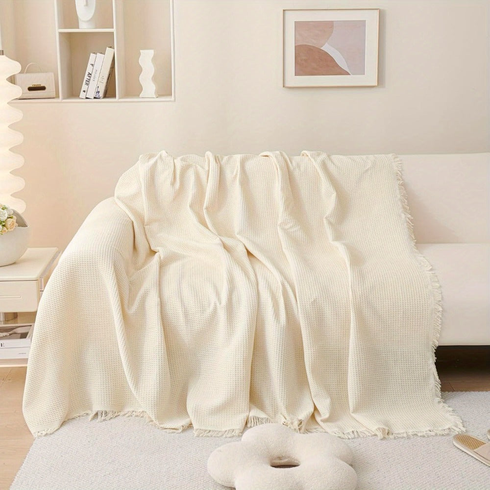 Sofa Throw Cover with Tassels Scratch Resistant Breathable Couch Blanket Slipcover Multifunctional All Season Settee Cover for Living Room Bedroom - Multiple Sizes and Colors - product image 8