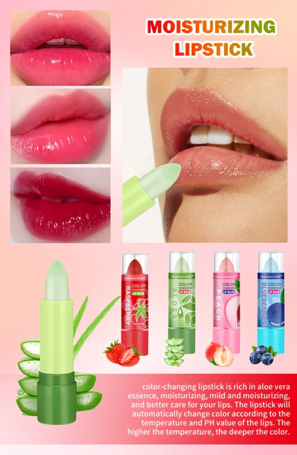 Color Changing Lipstick Set 8 Pcs – pH-Reactive Mood Lip Color, 12-Hour Long-Lasting Wear, Moisturizing Anti-Transfer Formula, Personalized Shades Lip Gift Set for Women & Teen Gir - product image 14
