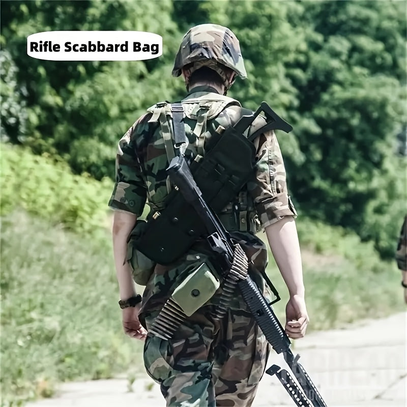 Tactical Shotgun Holster with MOLLE System | 19" 600D Oxford Cloth, Adjustable Strap & Shell Loops, Lightweight Hunting & Shooting Scabbard for Tactical Vests - product image 2