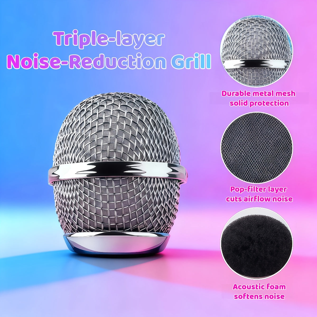 Wireless Karaoke Microphone Speaker with LED Lights and Fun Voice Changer - Portable Singing Mic, Perfect for Holiday Parties, Christmas Family Gatherings, New - product image 34