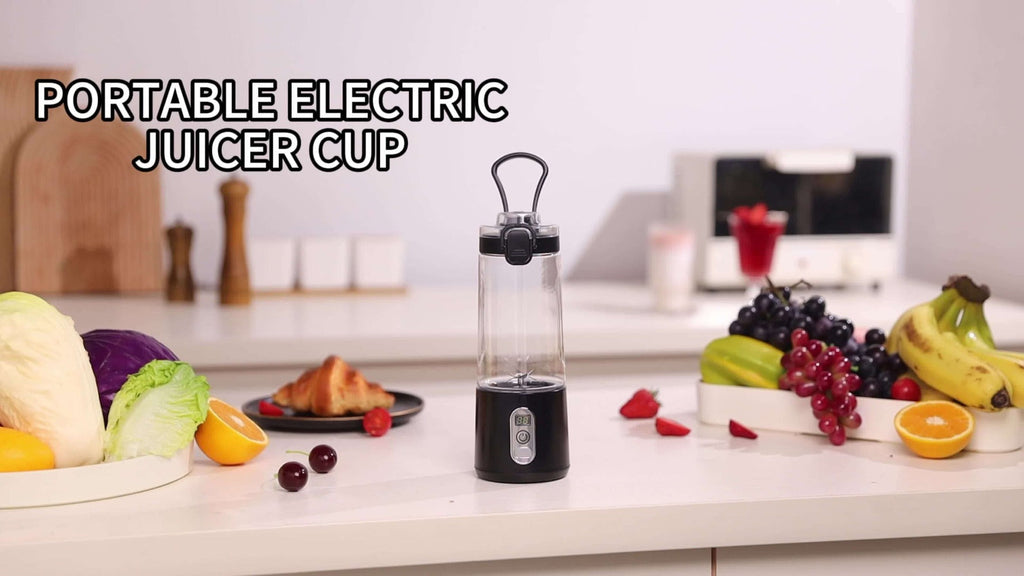 Portable Smoothie Blender USB-C Fast Charge 6-Blade Stainless Steel – Digital Timer Battery Display High-Speed Ice Crush No-Spill Lid | Protein Shake Gym Travel Blender in Black Pi - product image 14