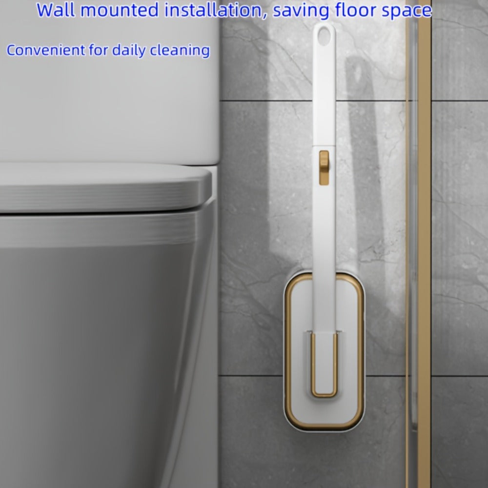 Wall-Mounted Toilet Brush Set with 8 Disposable Heads | No-Drill Easy Install, Long Handle Bathroom Cleaning Brush, Replaceable Brush Heads for Toilet Bowl, Home & Commercial Use,  - product image 7