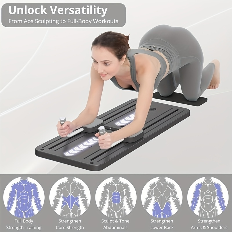 350LB Capacity, PP Anti-Distortion, Collapsible with Resistance Bands & Non-Slip Feet for Shoulders, Abs & Full Body Strength Training – Home Pilates Training - product image 6