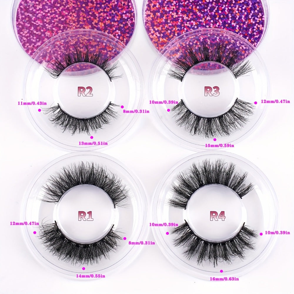 5D Faux Mink False Eyelashes 20 Pairs Multipack – Wispy Strip Lashes in 4 Mixed Styles Cat Eye Extra Thick Fluffy & Natural D Curl, Reusable Dramatic Lashes for Makeup, Parties & B - product image 6