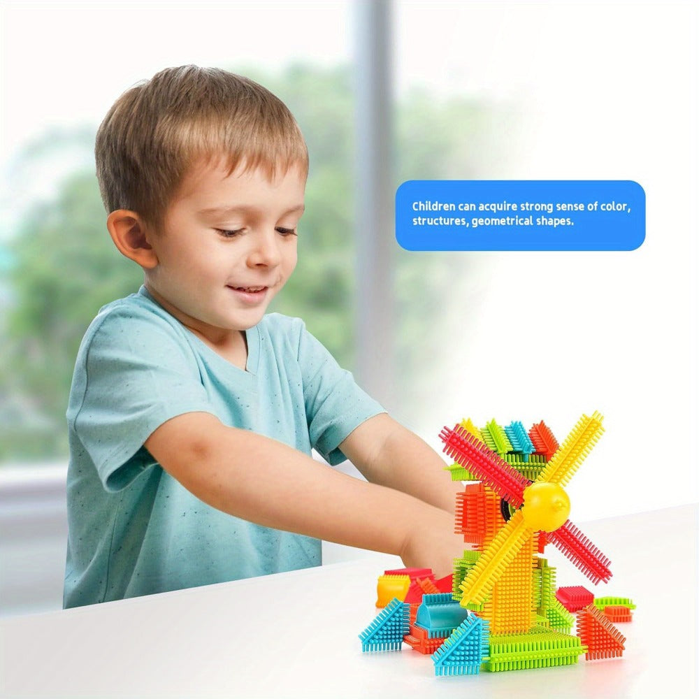 Soft Interlocking Brush Building Set, Sensory STEM Learning Toy for Kids Ages 2 3 4 5, Creative Open-Ended Educational Gift for Boys & Girls, Birthday - product image 17