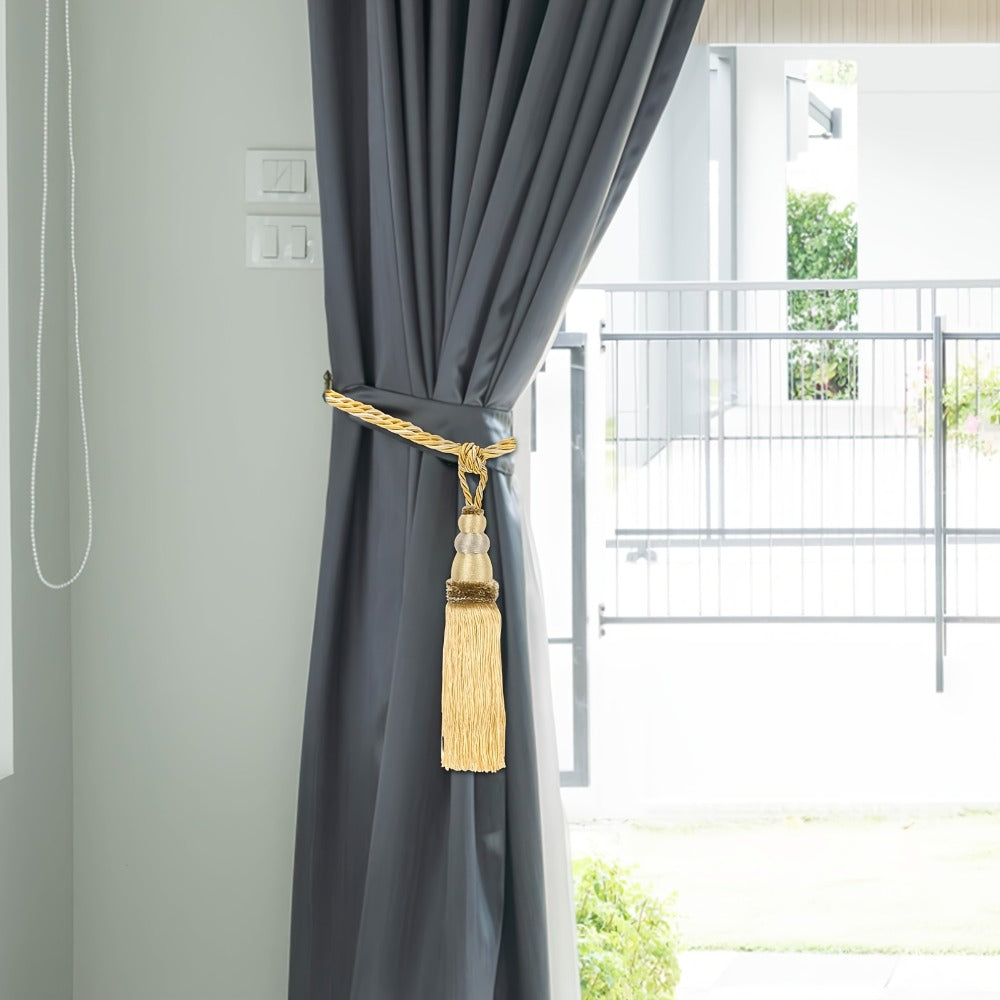 Curtain Tiebacks with Ball Tassels 4-Pack Silk Rope Curtain Ties Decorative Holdbacks for Window Dressing Home Decor - product image 9