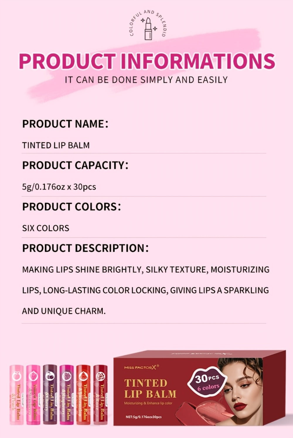 Tinted Lip Balm Set 30 Pieces Moisturizing Lip Gloss Gift Collection Hydrating Sheer Color Luminous Shiny Finish Bulk Lip Care Set for Women Daily Wear Birthday Holiday Bridal Gift - product image 24