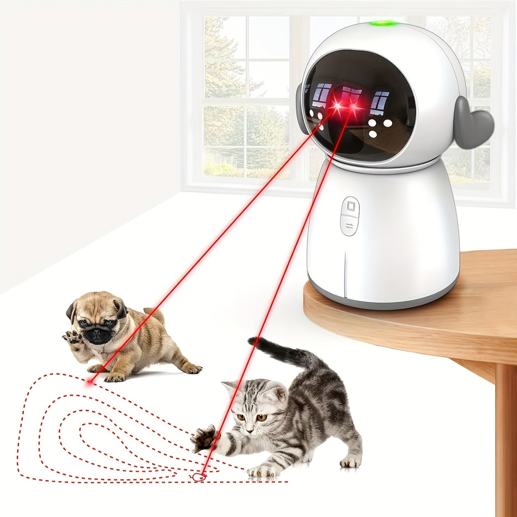 Automatic Laser Cat Toy Dual Laser Motion Activated Interactive Cat Toy 3 Speed Modes 360 Auto Rotate Rechargeable 1200mAh for Indoor Cats Kittens Dogs for - product image