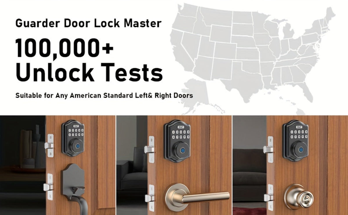Keypad Deadbolt Lock Fingerprint Keyless Entry – Electronic Door Lock with Code Fingerprint & Key, 300 Users Temporary Code for Front Door Home Office - product image 9