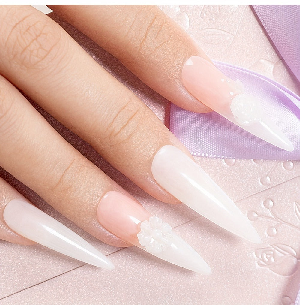 Builder Gel Nail Extension Starter Kit 5pcs Clear Nude Solid — Hard Gel Sculpting Set with Flower Molds & Sculpting Brush for 3D Floral Nail Art, Rhinestone Acrylic Extensions for  - product image 13