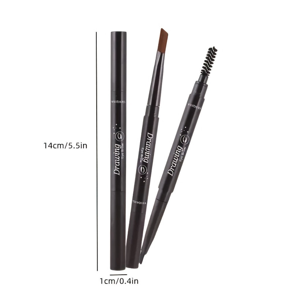 Eyebrow Pencil 12-Pack Double-Ended Waterproof — Automatic Twist-Up Brow Pencil with Spoolie Brush, 4 Natural Shades, Long-Lasting Easy Brow Makeup for Women - product image 6