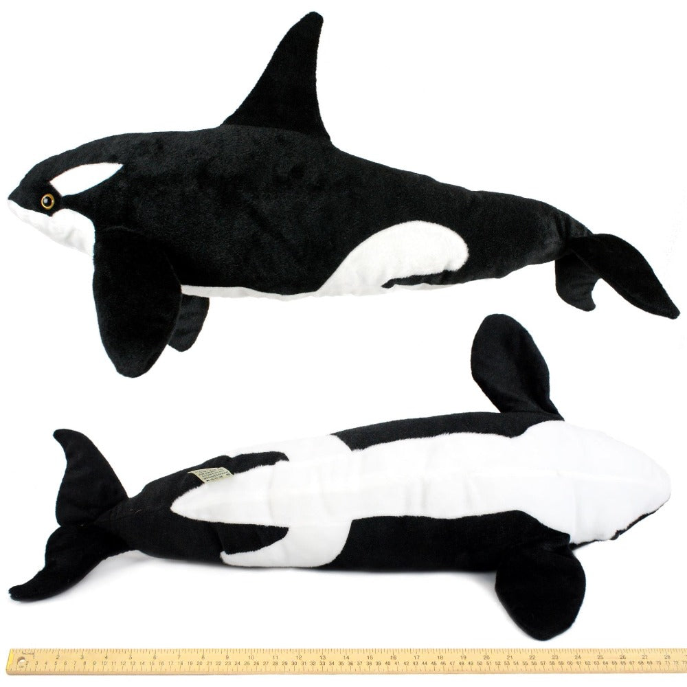 Orca Stuffed Animal 28 Inch Giant Plush Toy - Realistic Killer Whale Plushie Soft Ocean Animal Gift for Kids by Viahart, Octavius The Orca Blackfish - product image 2