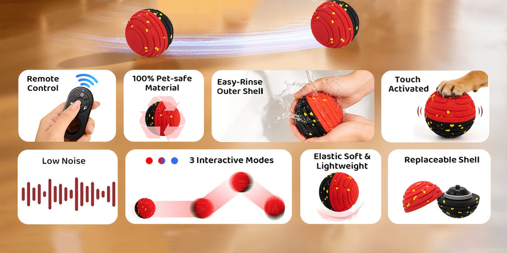 Remote-Controlled Interactive Dog Toy Ball – Indoor & Outdoor Use – Self-Rolling Bouncing Ball for Small, Medium & Large Dogs - product image 12