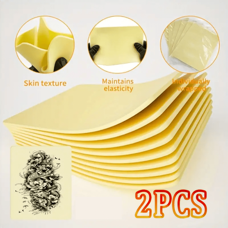 Tattoo Practice Skin Silicone Double-Sided — Flexible Fake Skin 1mm, Realistic Curvature for Tattoo Artists, Beginners, Eyebrow & Lip PMU Training, Pink & Yellow - product image 21