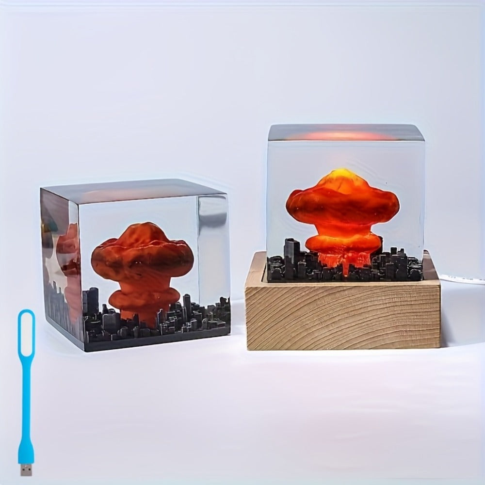 Mushroom Cloud Night Light – USB Powered LED Atomic Bomb Glow Lamp, Sci-Fi Desktop Decoration Art Piece, Unique Gift for Nuclear Enthusiasts, Bedroom Living Room Office Decor - product image 9