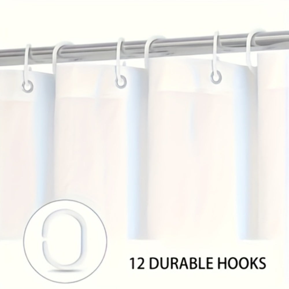 Shower Curtain Set Sea Star Shell Design Polyester with 12 Hooks Non-Slip Bath Mat U-Shaped Toilet Pad Lid Cover Bathroom Decor Set - product image 10