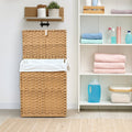 Laundry Hamper with Lid Large Capacity Woven Rattan Storage Basket, Collapsible Clothes Hamper with Handles & Removable Liner, Foldable Breathable Wicker Basket for Bedroom Home Do - product image 20