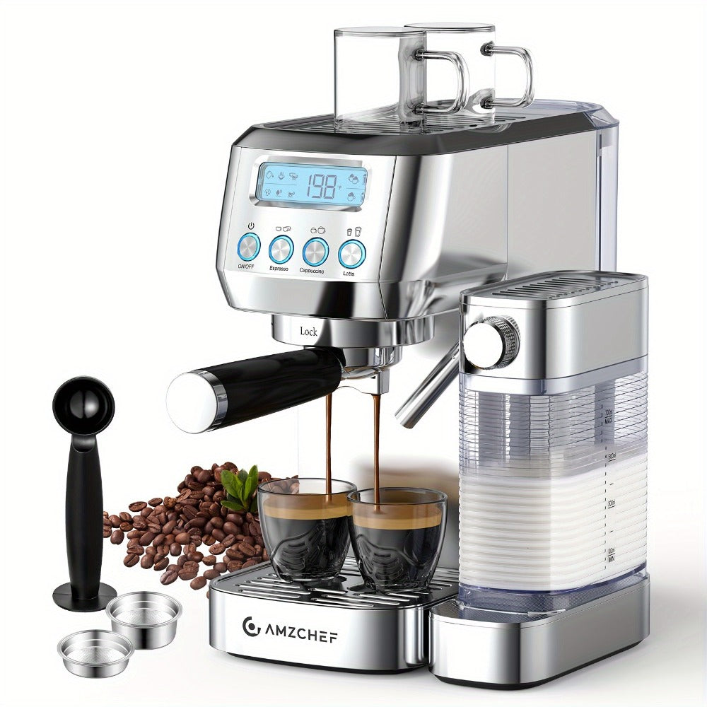Espresso Machine 20 Bar with Automatic Milk Frother – Dual Boiler Coffee Maker, Touch Control, Cappuccino & Latte Machine with Dual Wall Filters, Includes Milk Frother, Easy to Use - product image