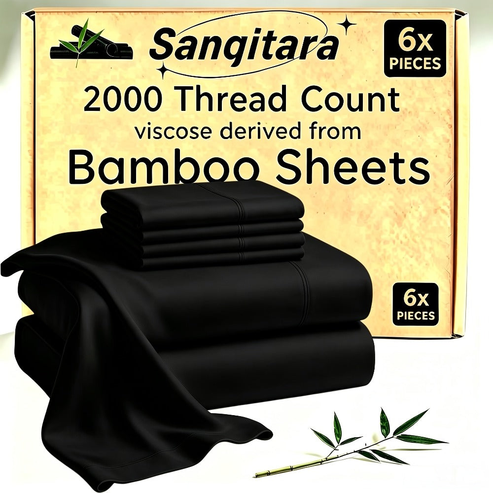 Cooling Fitted Sheet Bamboo Blend Ultra-Soft Deep Pocket Bed Sheet for Hot Sleepers Twin Full Queen King Size Machine Washable Breathable Cooling Bedding White Black Gray Navy Purp - product image 9