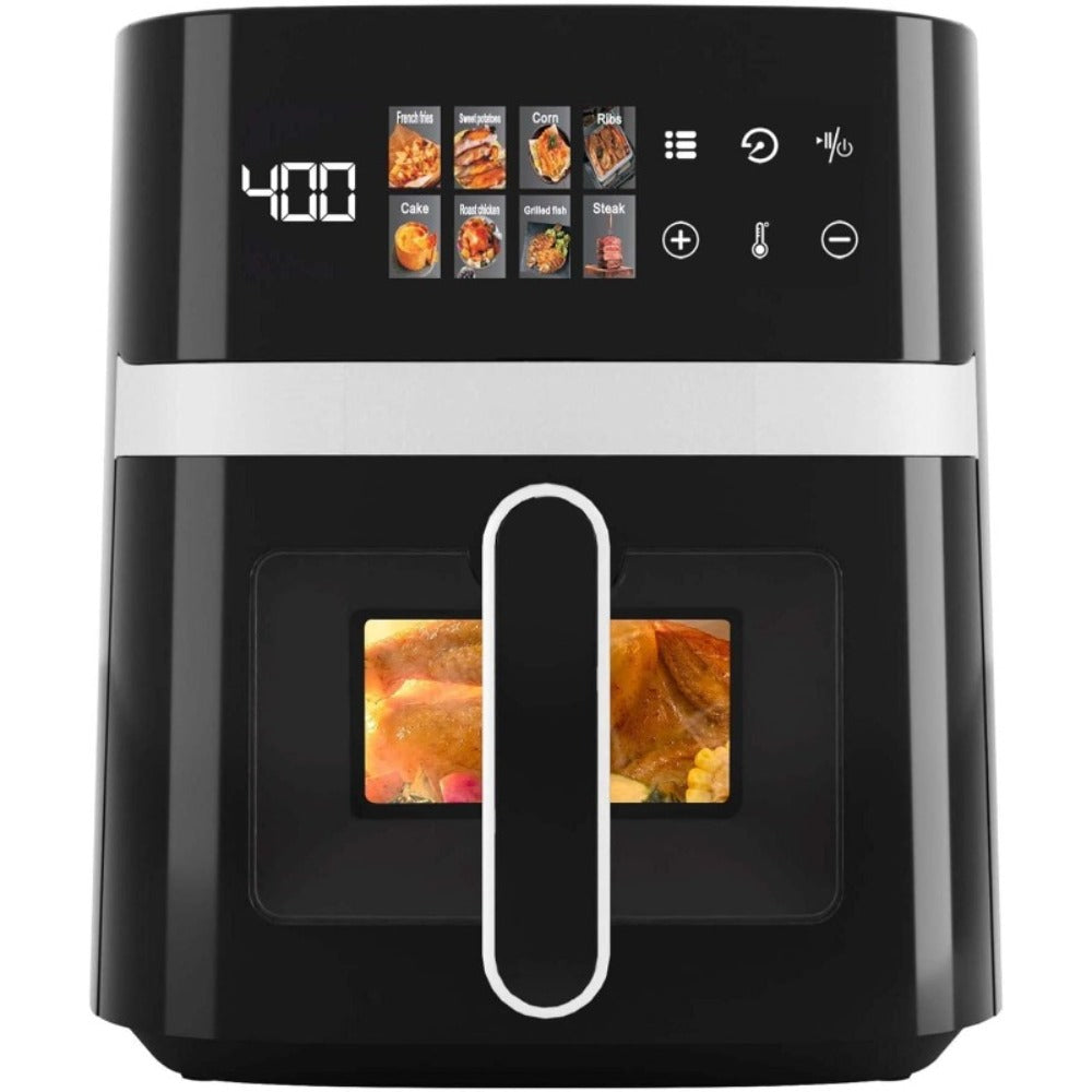 Air Fryer 8-in-1 with LED Touchscreen, 6QT Large Capacity Electric Hot Air Oven, 1350W 360° Hot Air Circulation, Non-Stick Fry Basket, Heat-Insulated Handles, 8 Cooking Presets for - product image 11