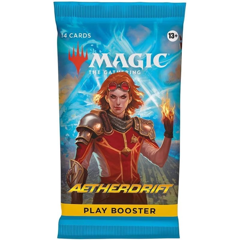 Magic The Gathering 14-Card Sealed Pack, 1-4 Rares Per Pack, Foil Guaranteed in Every Pack, Art Cards Possible, Gift for MTG Players & Collectors – MTG Aetherdrift Play Booster Pack