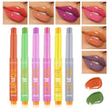 6-Piece Neon Press-On Lip Gloss Set High-Gloss Moisturizing Long-Lasting Bold Lip Makeup — Vibrant Mixed Shades Plumping Glossy Lipstick Bundle Gift Set for Women Girls All Skin To - product image 11