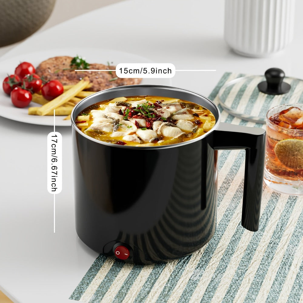 Electric Hot Pot 1.5L Non-Stick Saucepan – Portable Mini Electric Cooker for Noodles, Pasta, Eggs, Steak & Ramen | Fast Heating, Dorm & Travel Friendly - product image 2