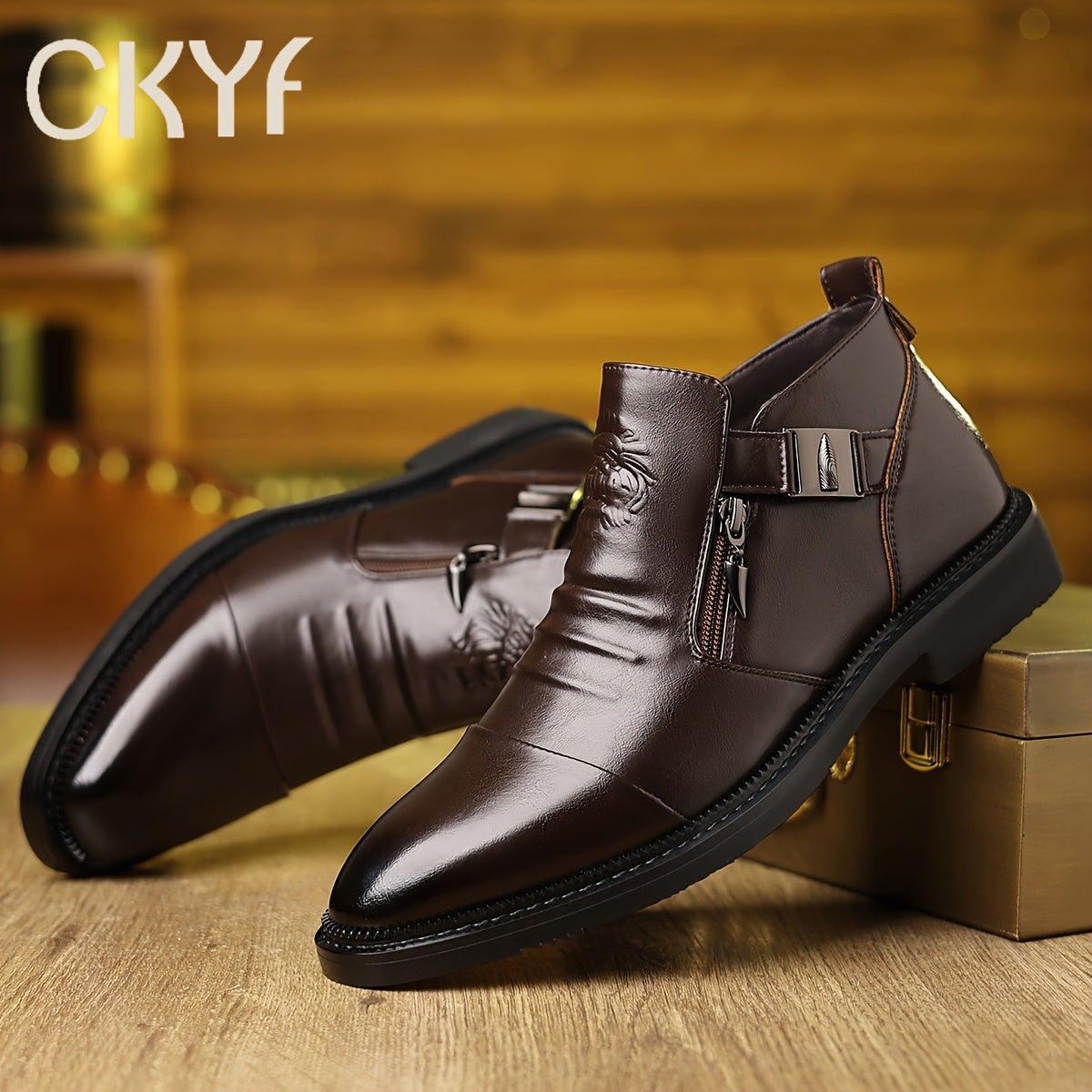 Embossed Casual Men's Ankle Boot - product image 6