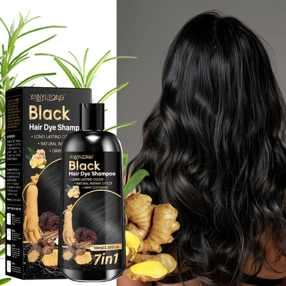 7-in-1 Gray Hair Coverage Color Shampoo with Ginger Oil Biotin & Rosemary — Gentle Scalp-Safe Formula, No Ammonia, Long-Lasting Color, 3 Shades Brown Chestnut Brown Black, Men & Wo - product image 8