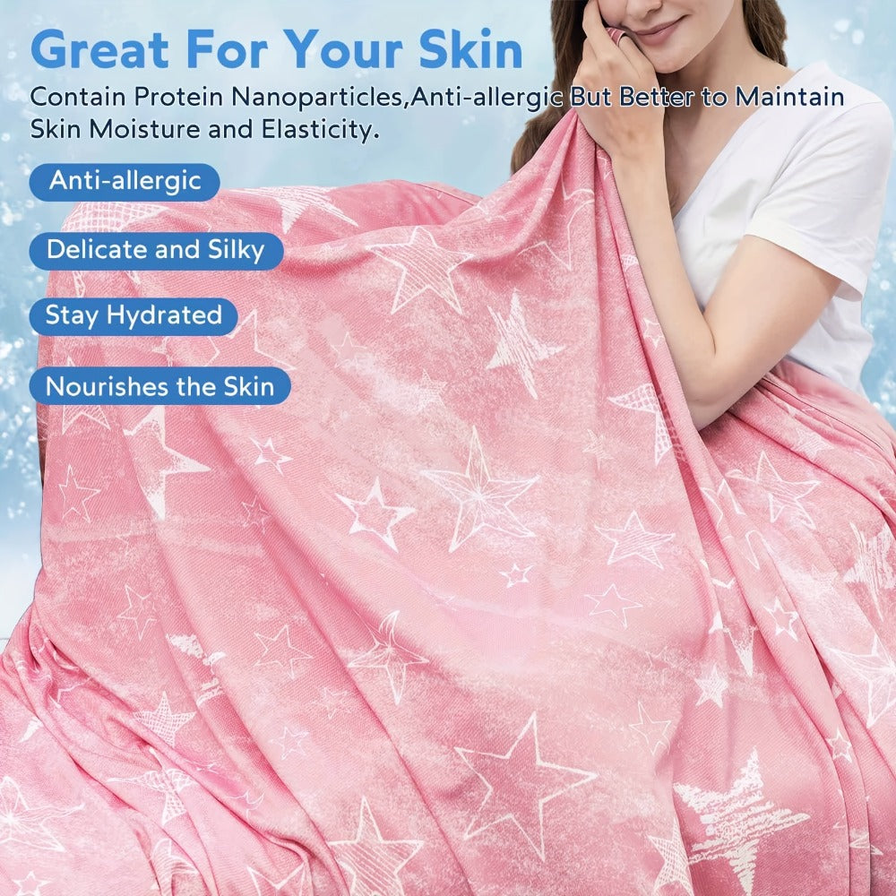 Cooling Blanket Summer Quilt - Breathable Moisture-Wicking Thin Blanket 30% Polyester 70% Nylon, Physical Cooling for Bedroom Office Dorm, Tie-Dye & Pattern Designs - product image 12