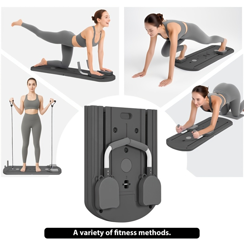 350LB Capacity, PP Anti-Distortion, Collapsible with Resistance Bands & Non-Slip Feet for Shoulders, Abs & Full Body Strength Training – Home Pilates Training - product image 7