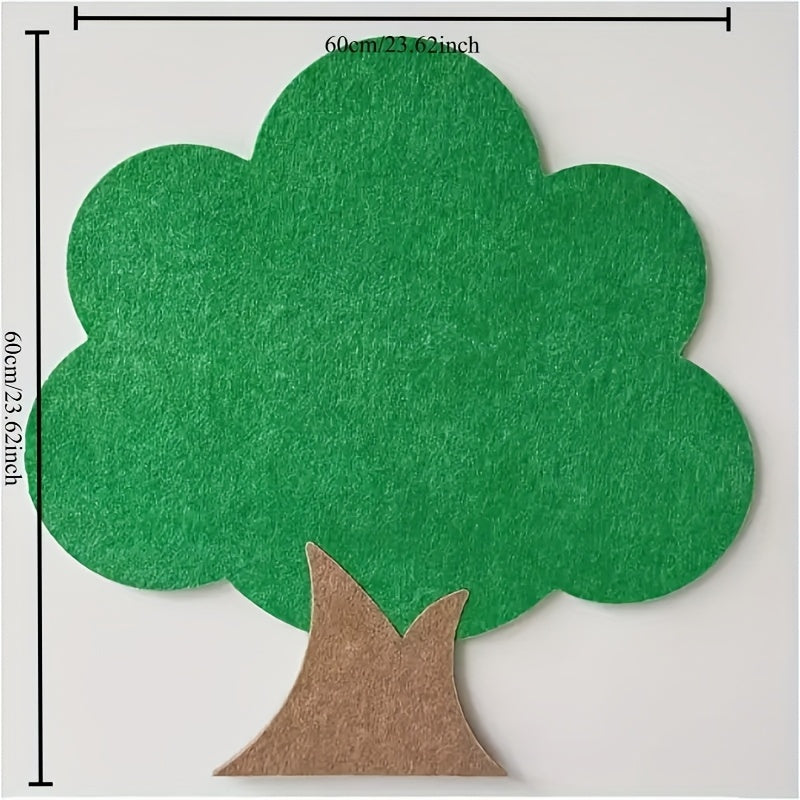 Felt Wall Organizer Tree Shape Memo Board 23.6x23.6 Inch Self-Adhesive - Decorative Felt Board for Home, Office, Kitchen & Bathroom | No Tools Needed Easy Install Wall Decor Bullet - product image 7