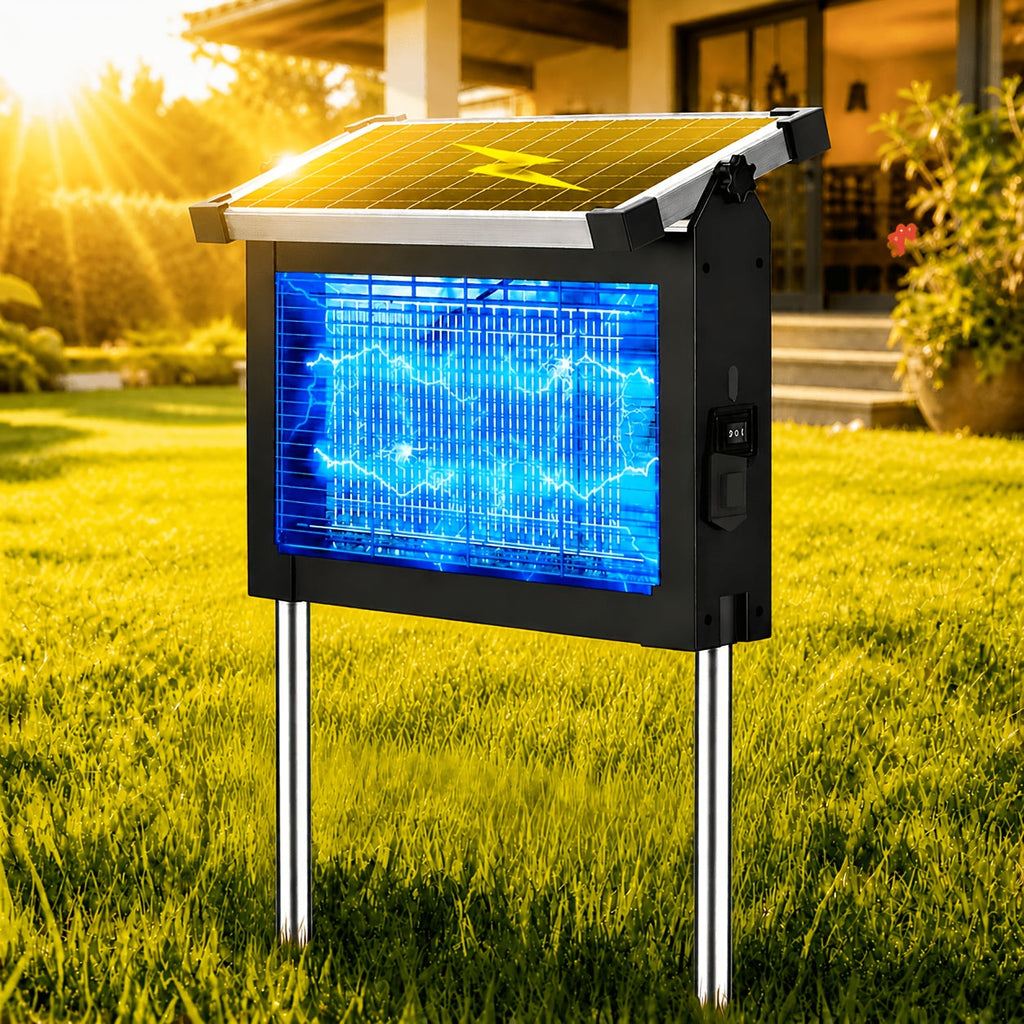 Solar Bug Zapper Outdoor 4200V – Solar Powered Mosquito Killer with Auto/Manual Dual Mode, 2100 Sq.Ft Coverage, 12H Runtime, 3-Way Charging, 10FT Cord, Safe for Family & Pets, for  - product image 13