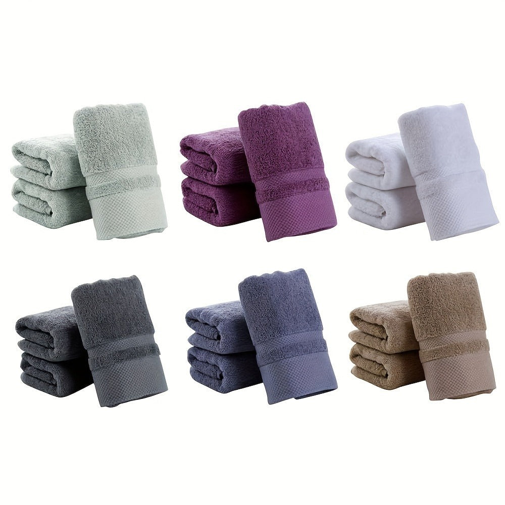 100% Cotton Bath Towel 500GSM Ultra Absorbent Soft Quick Dry Thick Hand Towel for Bathroom Gym Machine Washable Khaki Purple Blue Gray Green White 6-Pack Colorful - product image 9
