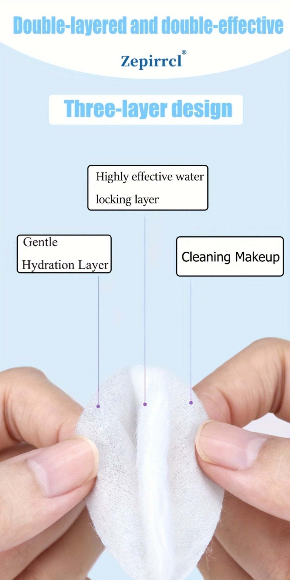 Cotton Rounds Makeup Remover Pads 600pcs — Soft Lint-Free Disposable Facial Cleansing Pads for All Skin Types, Toner Application, Eye & Nail Polish Removal, 6 Packs x 100 Count - product image 11