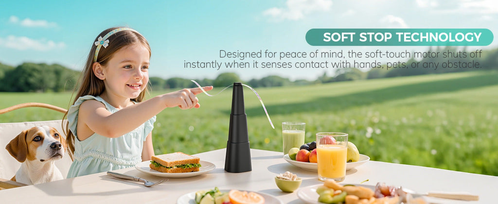 Outdoor Food Fan 4-Pack Battery Powered Silent Table Fan with Hook for Picnic BBQ Patio Party Restaurant Desktop Home Food Protection Black - product image 11