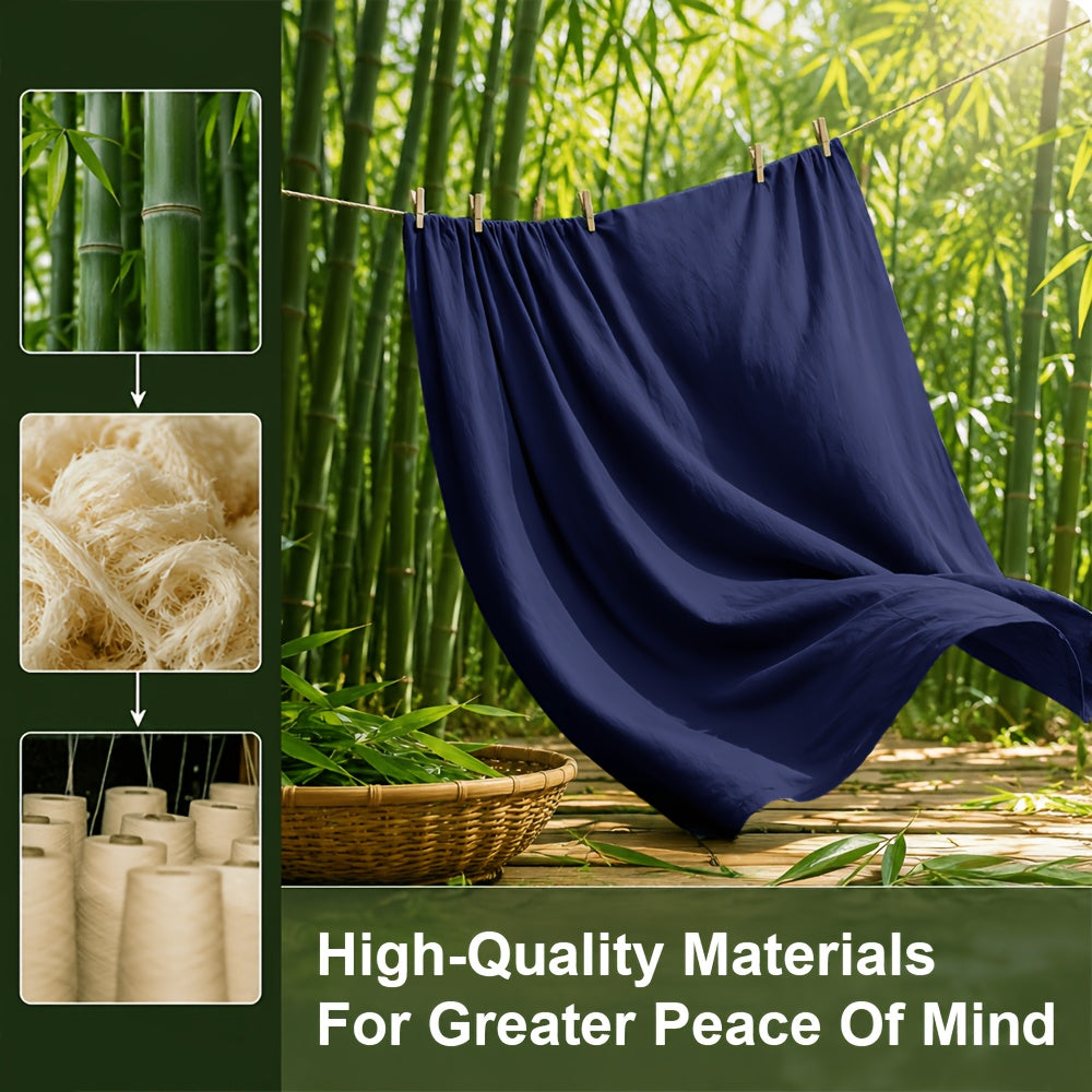 6 pcs Deep Pocket Cooling Bamboo Sheet Set, Luxurious and Ultra-Soft, Breathable, 16 Inch Extra Deep Pocket, Twin, Full, Queen, King, Multiple Colors to Choose - product image 10