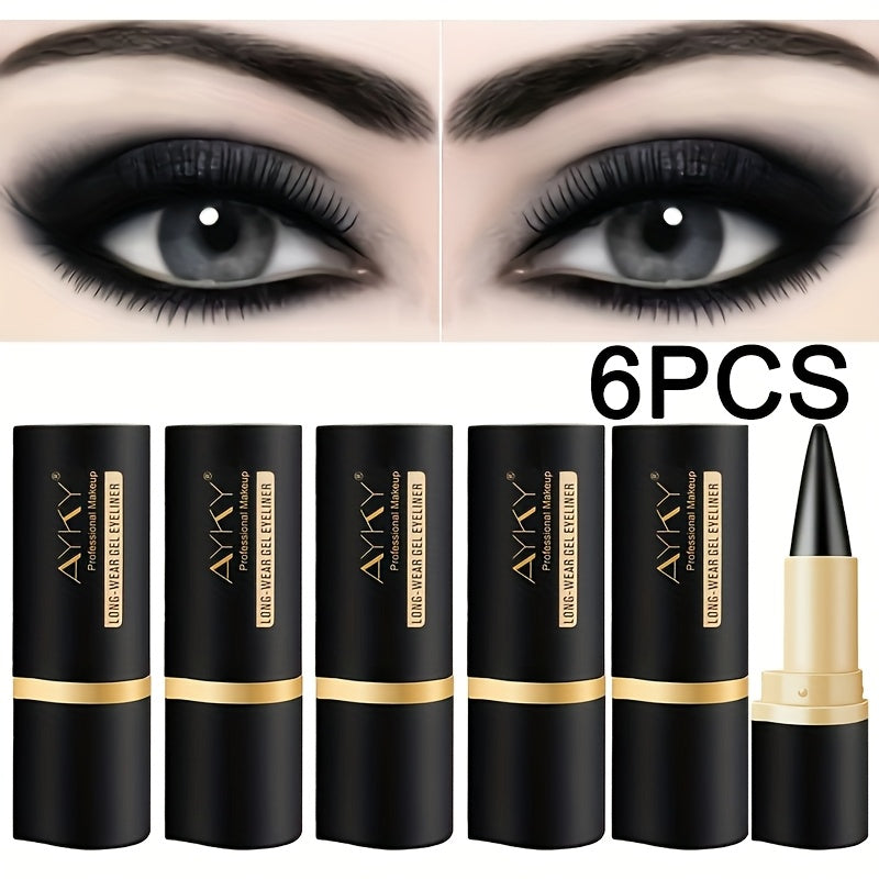 Matte Black Eyeliner Pen Set 6-Pack Waterproof Anti-Smudge Long-Lasting Cream Formula Precise Eye Liner Beginner Friendly for Women Teens Daily Wear Events - product image 7