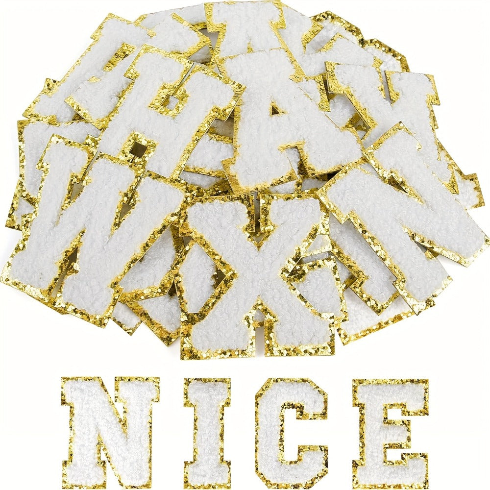 Embroidered Alphabet Applique Stickers for Clothes Bags Hats Phone Cases, DIY Craft Personalized Patch Set Gift for Teens & Kids – Chenille Letter Patches Self - product image 7