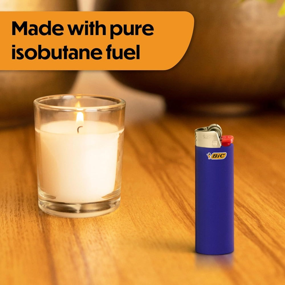 BIC Classic Pocket Lighters Bulk, Assorted Colors, Reliable Windproof Flame for Candles Fireplace Camping Grill, 4/6/8/10/20/25/50 Pack Value Set - product image 2
