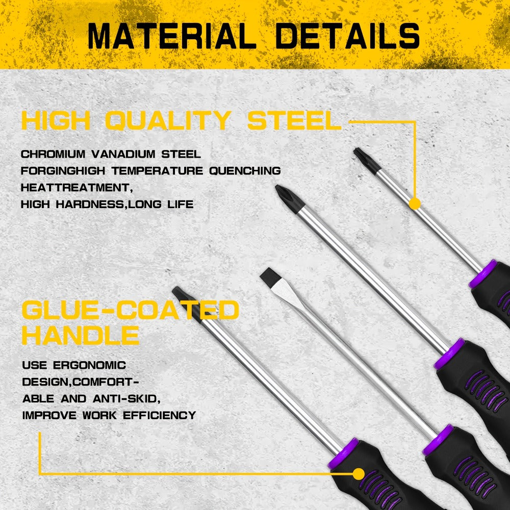 Magnetic Screwdriver Set 118pcs with Plastic Rack & Magnetic Tool Bowl, Chrome Vanadium Steel Multi-Size Precision Screwdriver Kit, Non-Slip Rubber Handle Tool Set for Electronics, - product image 4
