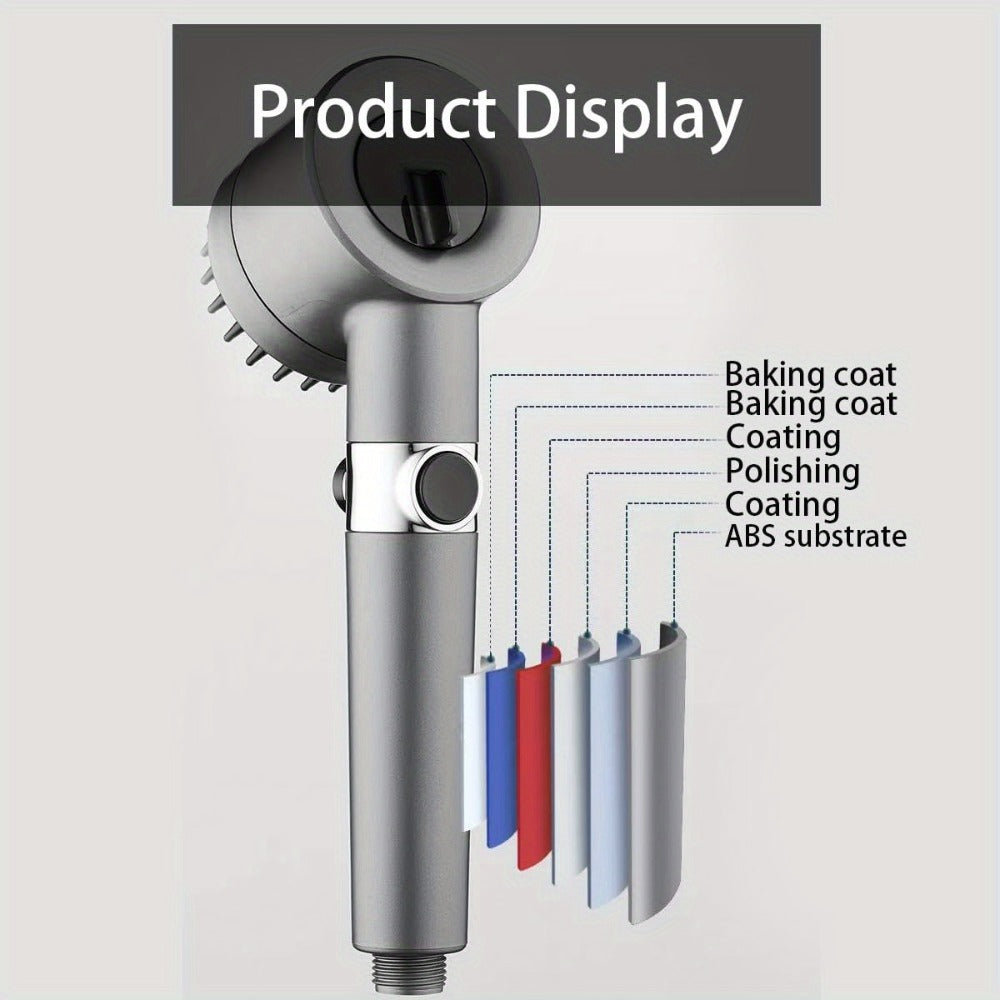 Filtered Handheld Shower Head High Pressure 4 Spray Modes ON/OFF Switch with Hose 5 Filter Elements Pet Shower - product image 7