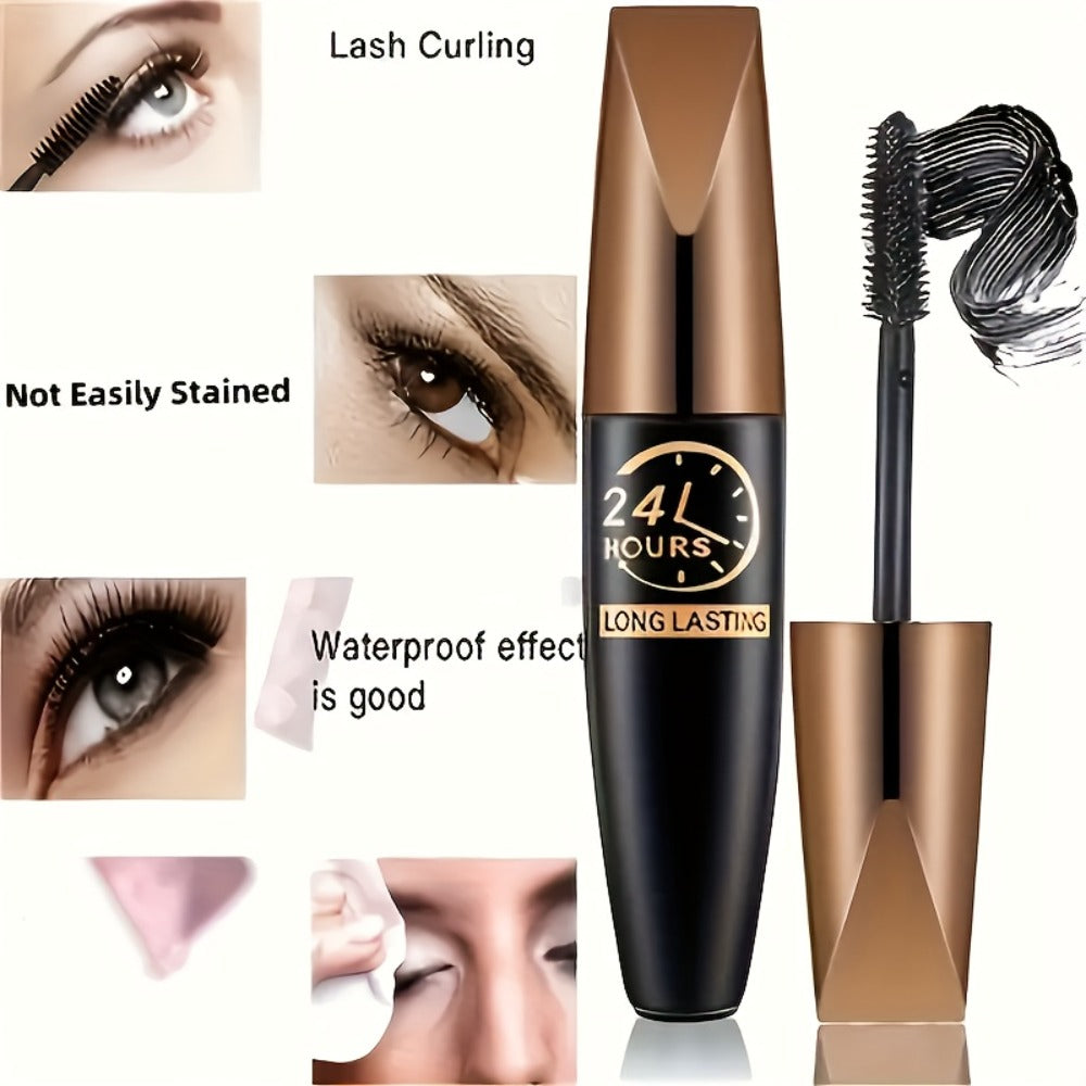 8D Fiber Mascara Set 2 Pcs Volumizing Lengthening Smudge-Proof Waterproof Long-Lasting Lash Extension Enhancer with Eyeliner Pencil Bold Black Eye Makeup Gift for Her - product image 19