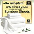 Cooling Fitted Sheet Bamboo Blend Ultra-Soft Deep Pocket Bed Sheet for Hot Sleepers Twin Full Queen King Size Machine Washable Breathable Cooling Bedding White Black Gray Navy Purp - product image 25