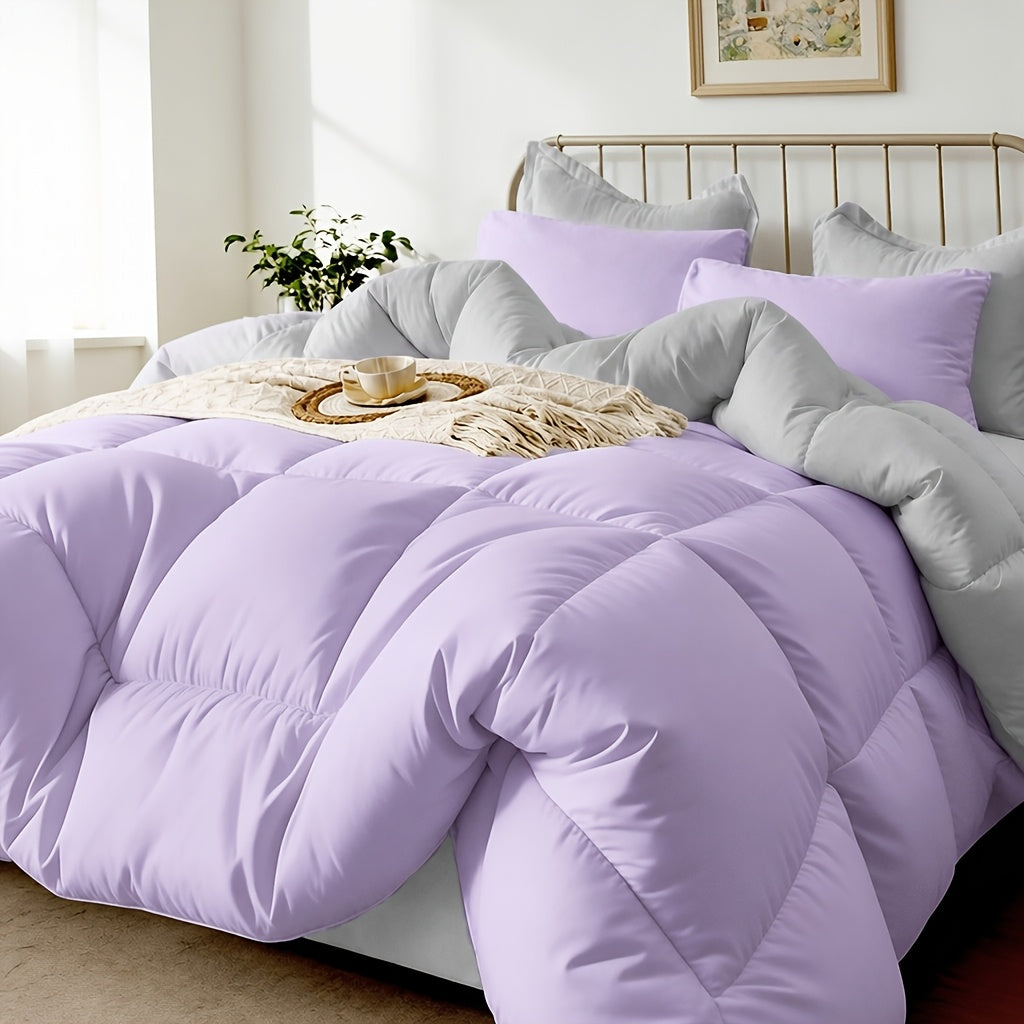 3 pcs Solid-color Diamond-quilted Comforter Set, Easy Clean, Fabric Soft Breathable, Includes 1 Comforter, 1/2 Pillow Shams, Fits All Bed Sizes Matches Various - product image 21