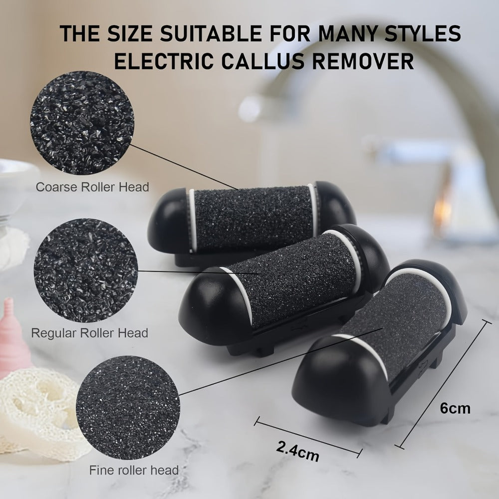 Electric Foot File 14-in-1 Rechargeable Pedicure Kit 3 Roller Heads Dead Skin Callus Remover Portable Foot Scrubber Professional Foot Care Tool for Women Men Black White Silver - product image 2